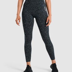 Gymshark Adapt Animal Seamless Leggings Black Leopard (XL)